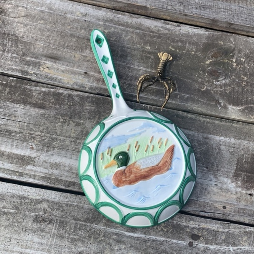 **Sold** Vintage Sigma The TasteSetter Ceramic Skillet Frying Pan Mold Duck